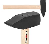 KOTARBAU® Marteau 2 kg avec manche en bois Marteau en acier 400 mm Marteau de serrurier Marteaux de proposition Marteau d'ingénieur Outillage