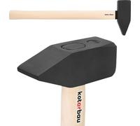 KOTARBAU® Marteau 4 kg avec manche en bois Marteau en acier 600 mm Marteau de serrurier Marteaux de proposition Marteau d'ingénieur Outillage