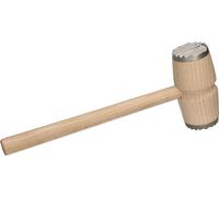 KOTARBAU® Marteau à viande en bois Marteau à viande Marteau à escalope double face avec extrémités métalliques