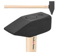 KOTARBAU® Marteau - Acier - 8 kg - Massette - Masse Outil - 80 cm - Marteau Forgeron - Masse pour Fendre le Bois - Noir Naturel - avec Manche en Bois - Ergonomique