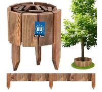 KOTARBAU Mini Clôture Bois de Jardin Couleur Marron 20 x 110 cm | Bordure de Pelouse | Clôture Anti-Rongeurs | Palissade en Bois | Clôture Bois Jardin | Barrière Bois Jardin | Barrière Bois Jardin