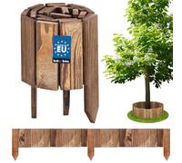 KOTARBAU Mini Clôture Bois de Pin Couleur Marron 15 x 110 cm | Bordure de Pelouse | Clôture Anti-Rongeurs | Palissade en Bois | Barrière Bois Jardin