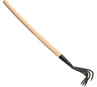 KOTARBAU® Mini cultivateur avec 5 dents Griffe de jardin Cultivateur manuel avec poignée en bois