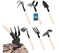 KOTARBAU® Mini outil de jardinage Fourche Cultivateur Râteau Bêche Double houe