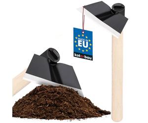 KOTARBAU® Mini pioche en forme de trapèze 140 x 65 mm avec manche 40 cm pour petites plantes, petites pioche de jardinage, piqueuse à mauvaises herbes, outil de jardinage pour transplanter le