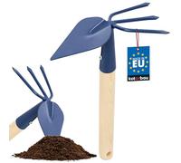 KOTARBAU Bineuse à planter Bineuse de jardin Bineuse à désherber Bineuse double manuelle avec lame en forme de cœur 3 dents pour transplanter Entretien du jardin Désherbage