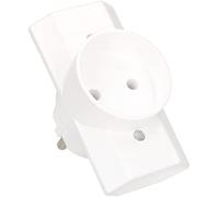 KOTARBAU® Multiprise Blanche Triple Prise Terre 2 Prises Plates et Une Prise Ronde