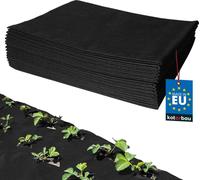 KOTARBAU® Non-tissé de désherbage pour le jardin 1,6 x 5 m Non-tissé de paillage Film de désherbage pour le jardin 70 g/m² PP noir Film de désherbage perméable à l'eau Non-tissé résistant à la déchiru