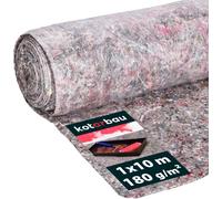 KOTARBAU® Non-tissé pour peintre 1 x 10 m Feuille de protection peintre 180g/m2 Non-tissé de protection avec protection contre le suintement HDPE Rouleau de feutre Accessoires pour peintres Rouleau de