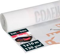 KOTARBAU® Non-tissé pour peintre 1 x 10m Feuille de recouvrement pour peintre Non-tissé textile 130 g/m2 Blanc Non-tissé de recouvrement Revêtement étanche Accessoires pour peintres Rouleau de non-tis