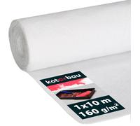 KOTARBAU® Non-tissé pour peintre 1 x 10m Film de masquage peintre 100% fibres Folia LDPE Non-tissé de masquage Autoadhésif 160 g/m2 Revêtement blanc étanche Accessoires pour peintres Rouleau de non-ti