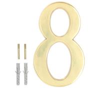 KOTARBAU® Numéro de maison 3D « 8 » en laiton - 20 cm - Pour maisons, établissements, hôtels, appartements - 100 % laiton
