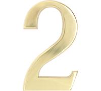 KOTARBAU® Numéro de maison 3D Chiffre "2" en laiton 20 cm Numéro de porte pour maisons lotissements hôtels appartements 100% laiton