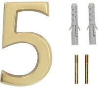 KOTARBAU® Numéro de maison 3D chiffre "5" en laiton 10 cm Numéro de porte pour maisons, lotissements, hôtels, appartements 100% laiton