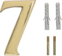 KOTARBAU® Numéro de maison 3D chiffre "7" en laiton 10 cm Numéro de porte pour maisons, lotissements, hôtels, appartements 100% laiton