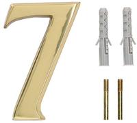 KOTARBAU® Numéro de maison 3D chiffre 7 en laiton 10 cm pour maisons, colonies, hôtels, appartements, 100 % laiton