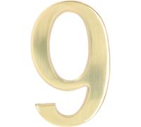 KOTARBAU® Numéro de maison 3D Chiffre "9" en laiton 20 cm Numéro de porte pour maisons lotissements hôtels appartements 100% laiton