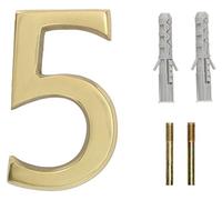 KOTARBAU® Numéro de porte 3D « X » - En laiton - 10 cm - Pour maisons, colonies, hôtels, appartements - 100 % laiton