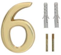 KOTARBAU® Numéro de porte 3D « X » - En laiton - 10 cm - Pour maisons, colonies, hôtels, appartements - 100 % laiton