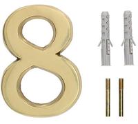 KOTARBAU® Numéro de porte 3D « X » en laiton - 10 cm - Pour maisons, colonies, hôtels, appartements, 100 % laiton (8)