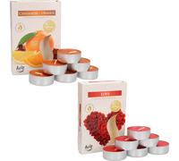 KOTARBAU® Pack de 12 bougies à réchaud parfumées Cinnamon - Orange Love Bougies à réchaud parfumées Durée de combustion 4 heures