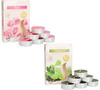 KOTARBAU® Pack de 12 bougies parfumées Bougies à réchaud Rose Thé vert Bougies à réchaud parfumées Durée de combustion 4 heures