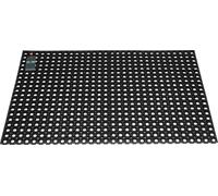 KOTARBAU® Paillasson en caoutchouc ajouré Tapis de propreté Tapis de porte Noir Résistant Dimensions 80 x 120 cm