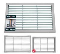 KOTARBAU® Paillasson extérieur 50x35 cm en métal galvanisé Paillasson d'entrée Paillasson intérieur Paillasson extérieur Paillasson de porte Tapis d'entrée Tapis anti-salissure Paillasson extérieur