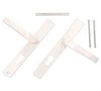 KOTARBAU® Paire de poussoirs 72 mm avec longue plaque blanche pour cylindre profilé moderne universel