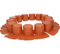 KOTARBAU® Palissade de jardin 60mm x 4,05m rouge brique pour délimiter pelouse et trottoirs