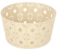 KOTARBAU® Panier de rangement en plastique pour pinces à linge cosmétiques avec motif floral 22 x 22 x 12 cm rond