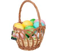 KOTARBAU® Panier en osier avec anse Enfants Panier de Pâques avec anse Petit rond 250 x 170 mm Panier de Pâques en osier Petits paniers de Pâques Panier tressé avec anse Panier de Pâques Panier tressé