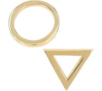 KOTARBAU® Panneau WC Autocollant en laiton Triangle Cercle Panneau WC Femmes Hommes Pictogramme pour portes de toilettes