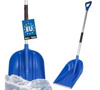 KOTARBAU® Pelle À Neige 36 cm avec Manche en Aluminium Pelle en Plastique Renforcé avec Raccords en Métal avec Manche Ergonomique Pelle À Grains Bleu 136 cm