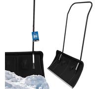 KOTARBAU® Pelle À Neige avec Roues 80 cm Bac À Neige avec Bord Profilé en Aluminium Pelle À Neige avec Manche en Métal ECO Black Profi Snow Clearer