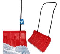 KOTARBAU® Pelle À Neige avec Roues 80 cm Pelle À Neige avec Profil en Aluminium Pelle À Neige avec Manche en Métal Déneigeuse Rouge Profi