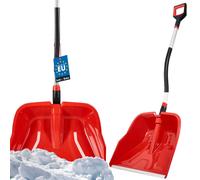 KOTARBAU® Pelle à neige plastique 40 x 50 cm Pelle à neige avec manche ergonomique en aluminium 144 cm Rouge Pelle à neige Déblayeurs de neige Pelle à neige Pelle à neige