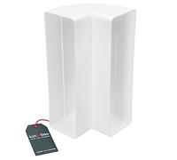 KOTARBAU® Pièce de déviation - 110 mm x 55 mm - Angle vertical - Rectangulaire - 90° - En plastique - Blanc - Raccord de conduit d'air, 60 x 204 cm
