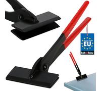 KOTARBAU® Pince à tôle 100 mm droite 0º forgée pour couvreurs pour plier la tôle avec poignée en caoutchouc