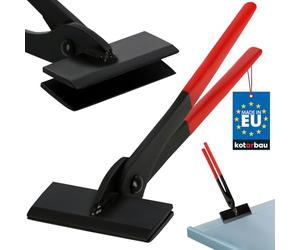 KOTARBAU® Pince à tôle 100 mm droite 0º forgée pour couvreurs pour plier la tôle avec poignée en caoutchouc