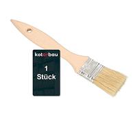 KOTARBAU Pinceau de peinture avec manche en bois - Toutes les tailles - Pinceaux plats teints - Pinceaux de peinture - Peinture acrylique - Poils résistants - Lavables - Uni (1,36 mm)