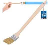 KOTARBAU® Pinceau pour radiateur 36 mm - Angle - Pinceau à lasure - Pinceau de Peinture - Pinceau en Bois pour Les endroits Difficiles d'accès, Marron/Doré.