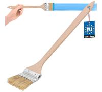 KOTARBAU® Pinceau pour radiateur 63 mm - Pinceau angulaire - Pinceau à lasure - Pinceau de peinture - Pinceau en bois pour les endroits difficiles d'accès