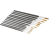 KOTARBAU® Pinceaux d'artiste 12 PIÈCES. Jeu de pinceaux plats pour peindre avec des peintures et des laques Jeu professionnel