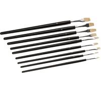 KOTARBAU® Pinceaux d'artiste 9-PIÈCES. Jeu de pinceaux plats pour peindre avec des peintures et des laques Jeu professionnel