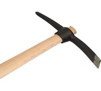 KOTARBAU® Pioche croisée 1,5 kg 440 mm avec manche en bois Pioche pointue Pioche pionnière Pioche plate pour ameublir les sols durs