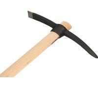 KOTARBAU® Pioche en coin 2,5 kg 525 mm avec manche en bois Pioche pointue Pioche pionnière Pioche plate pour ameublir les sols durs