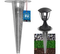 KOTARBAU® Piquet de terre Douille à enfoncer pour éclairage de jardin ⌀ 150 mm acier galvanisé Piquet de terre Ancre de terre Support de sol à enfoncer pour lampes de jardin Douille de sol à enfoncer