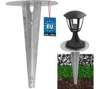 KOTARBAU® Piquet de terre Douille à enfoncer pour éclairage de jardin ⌀ 190 mm acier galvanisé Piquet de terre Ancre de terre Support de sol à enfoncer pour lampes de jardin Douille de sol à enfoncer