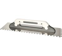 KOTARBAU® Planche à râper en acier inoxydable 480x130 mm Spatule dentée 10x10mm pour colle Mastic Enduit Truelle dentée